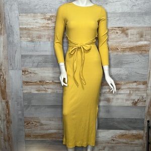 Free People Beach Last Minute Midi hello yellow size medium